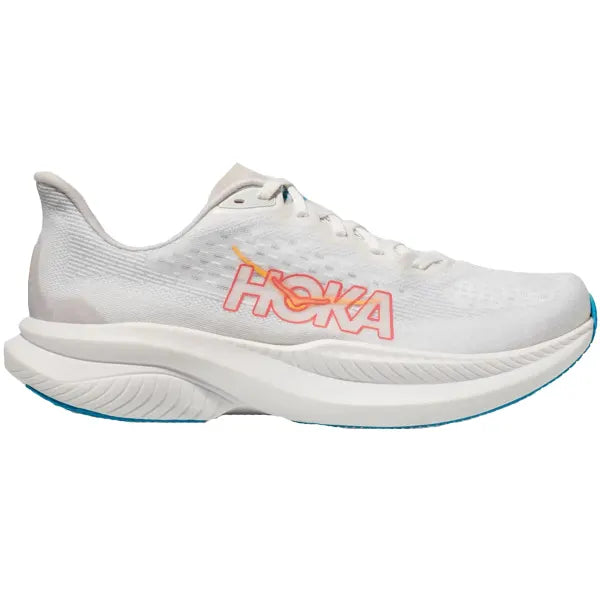 HOKA Mach 6 White/Nimbus Cloud – Damen Laufschuh für Training & Tempo
