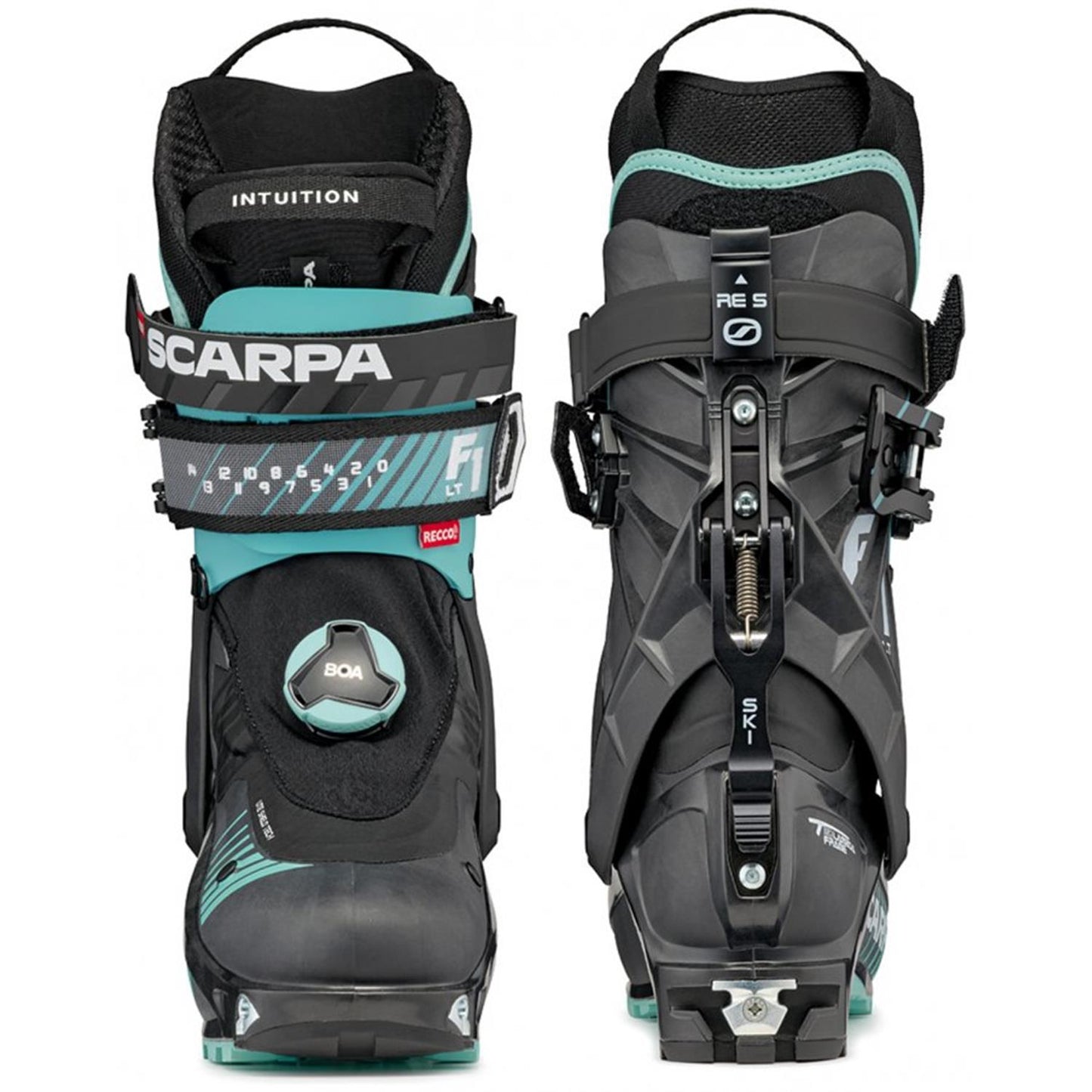 SCARPA F1 LT Wmn Tourenskischuh für Damen - Carbon/Aqua