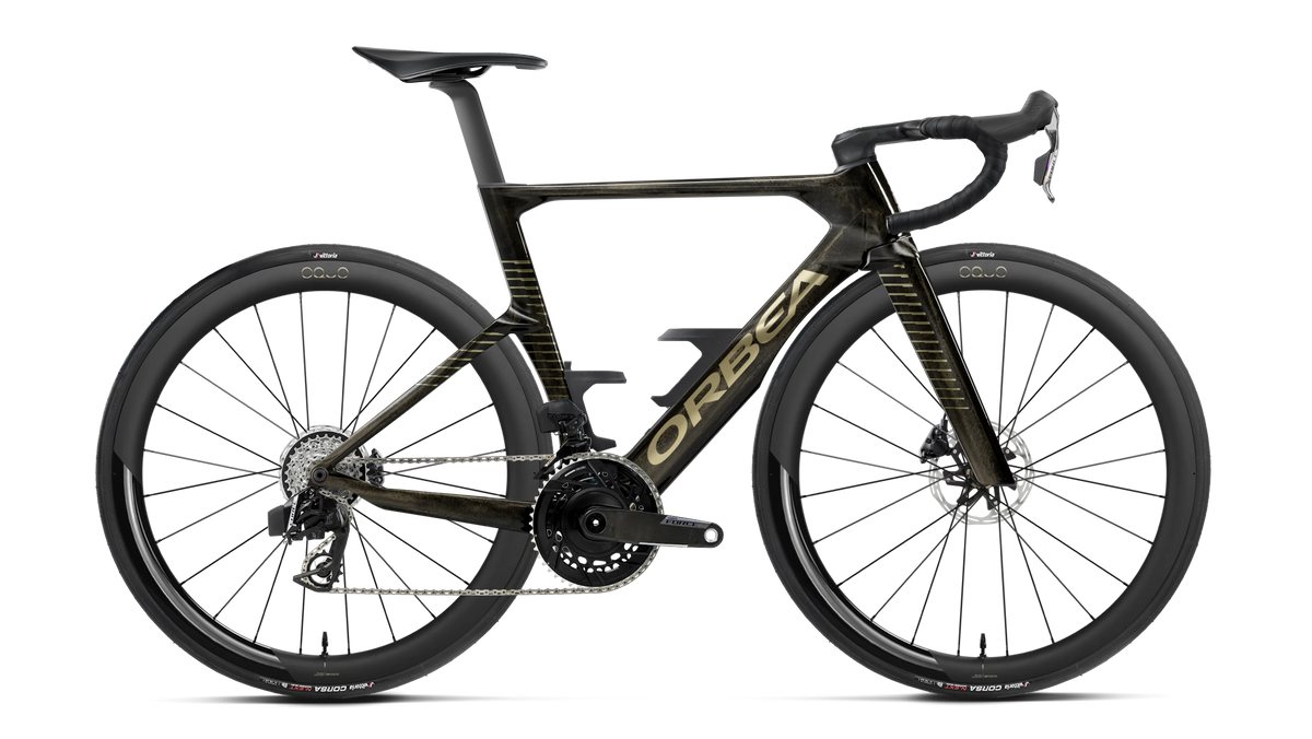 Orbea Orca Aero M21e LTD Magic Gold C. View/Titanium – Aero-Rennrad