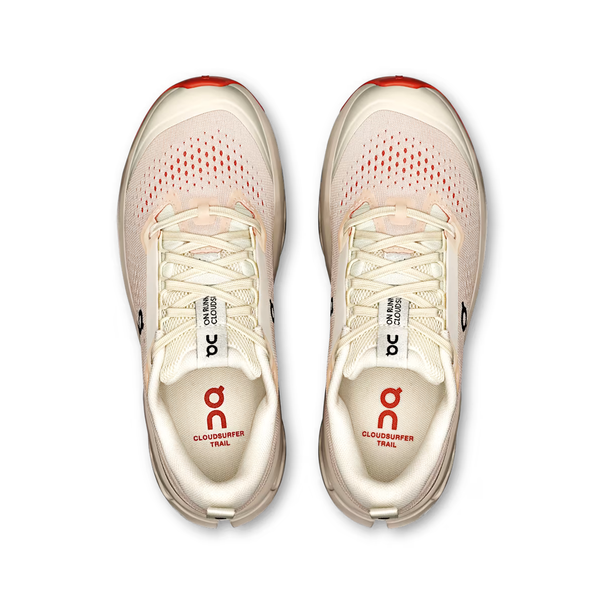 On Cloudsurfer Trail 2 W Ivory | Salmon – Laufschuh für Damen