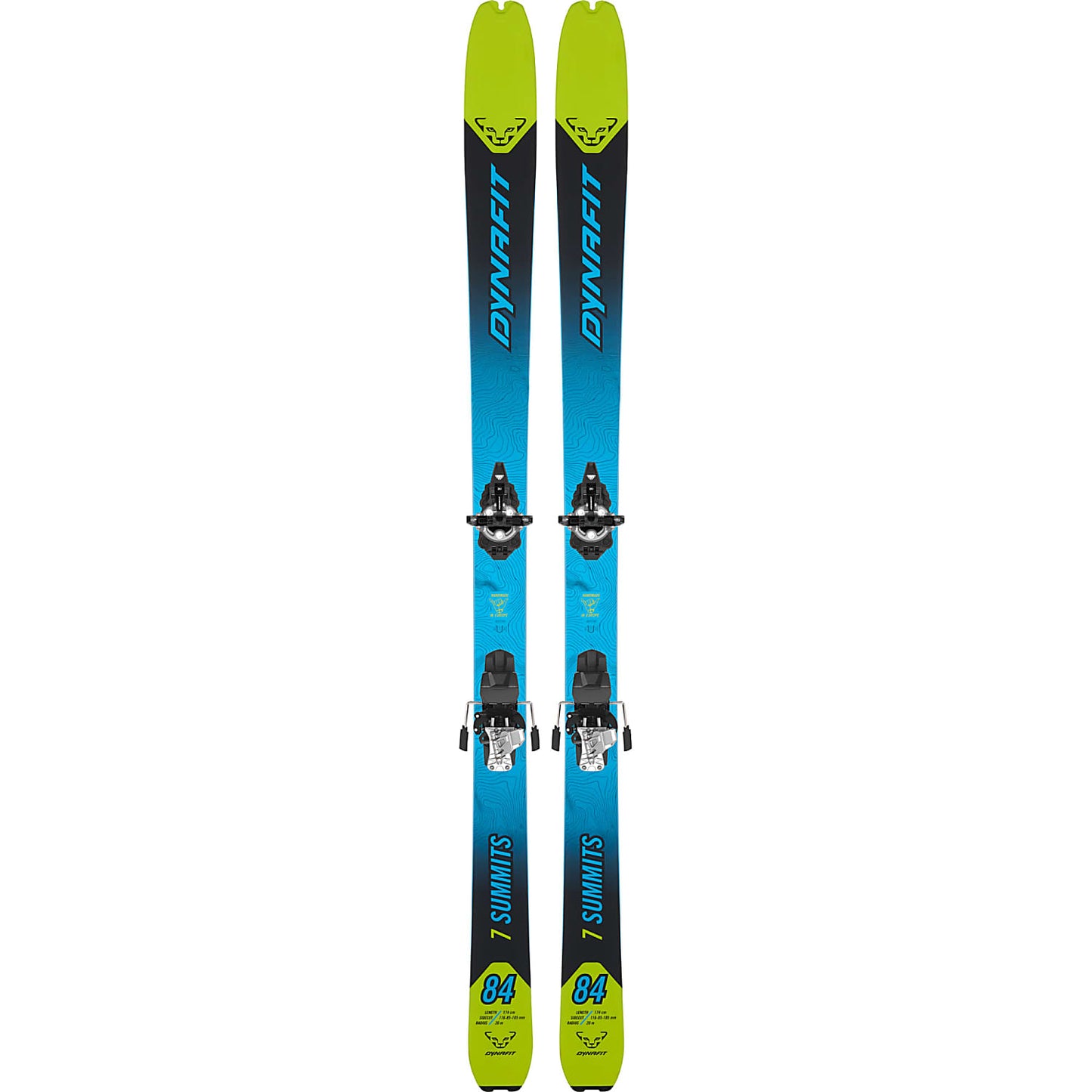 Dynafit Seven Summits+ Skiset Lime Yellow/Black | Komplettes Tourenski-Set