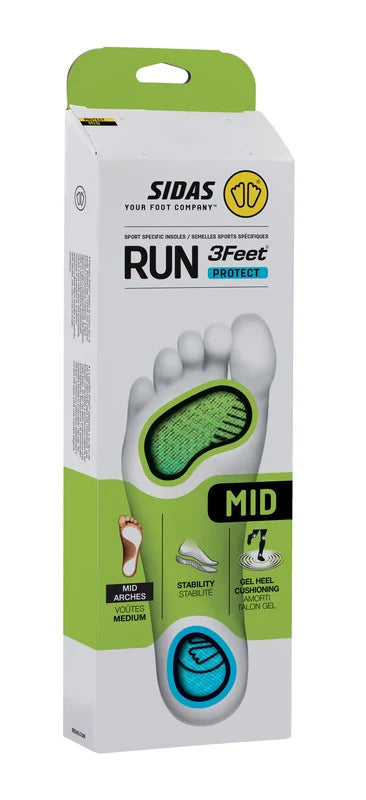 SIDAS Run 3Feet Protect Mid – Einlegesohle für normales Fußgewölbe - Pöllner Sports