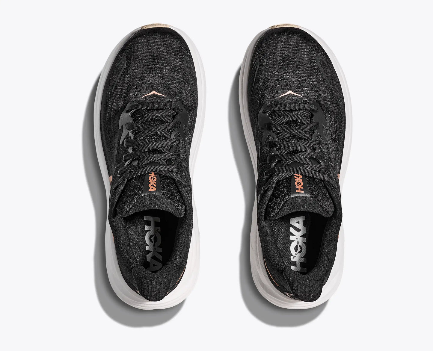 HOKA Clifton 10 Damen Laufschuh Black/Rose Gold – Max-Dämpfung & Stabilität - Pöllner Sports