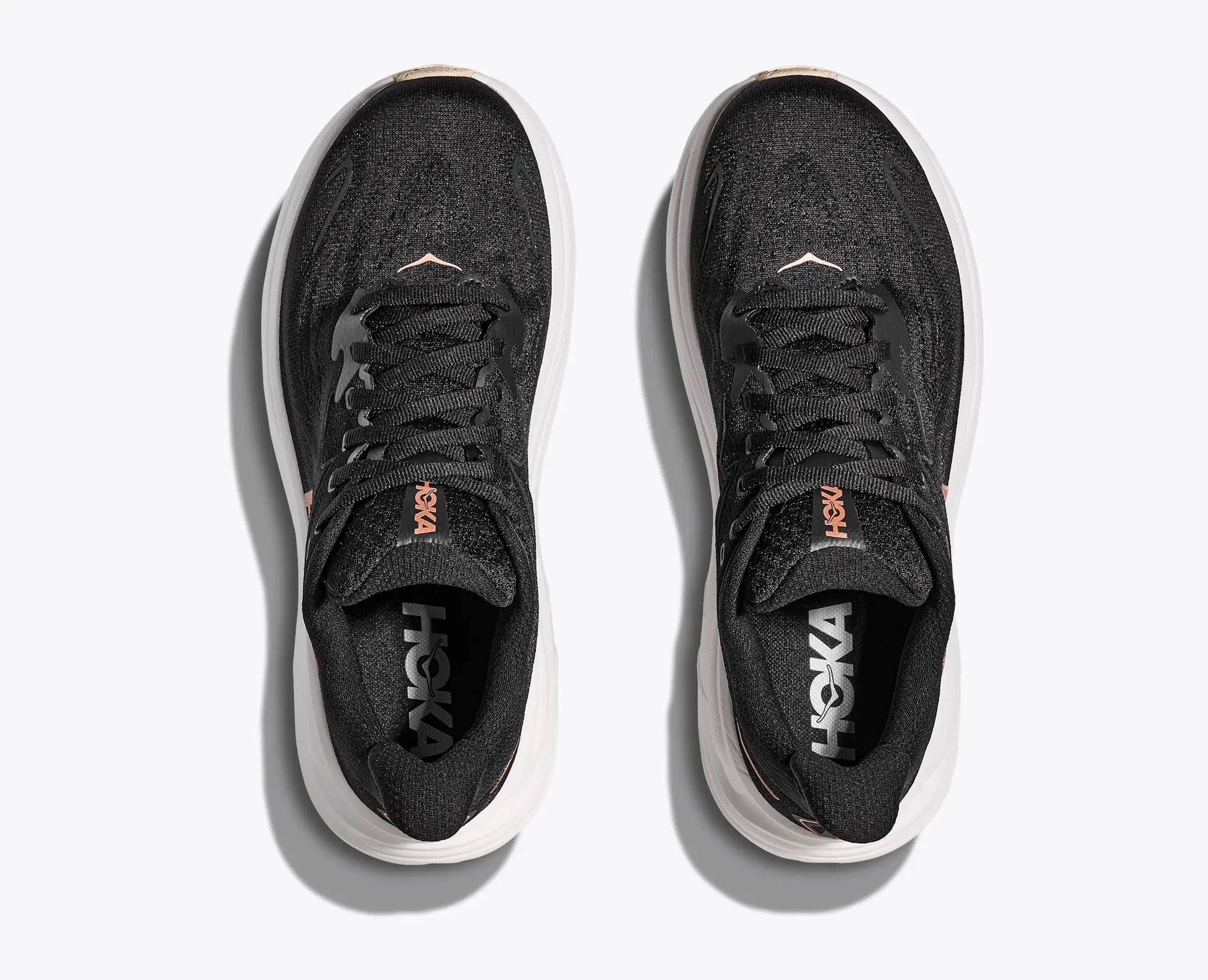 HOKA Clifton 10 Damen Laufschuh Black/Rose Gold – Max-Dämpfung & Stabilität - Pöllner Sports