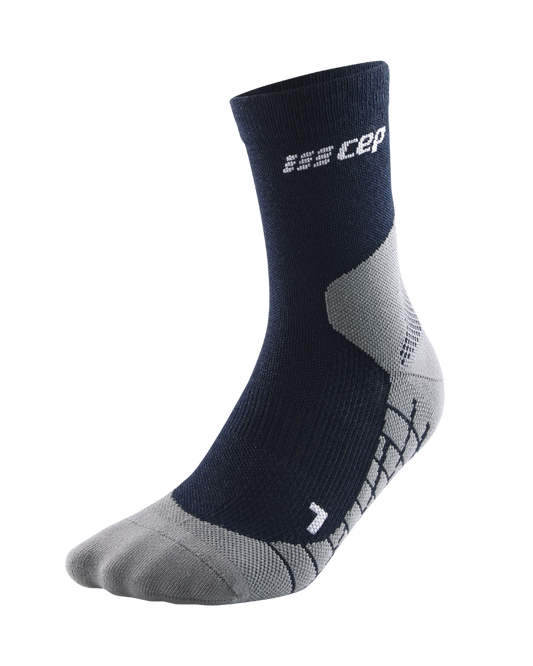 CEP Light Merino Mid Cut Wandersocken Herren Schwarz – leicht & atmungsaktiv - Pöllner Sports