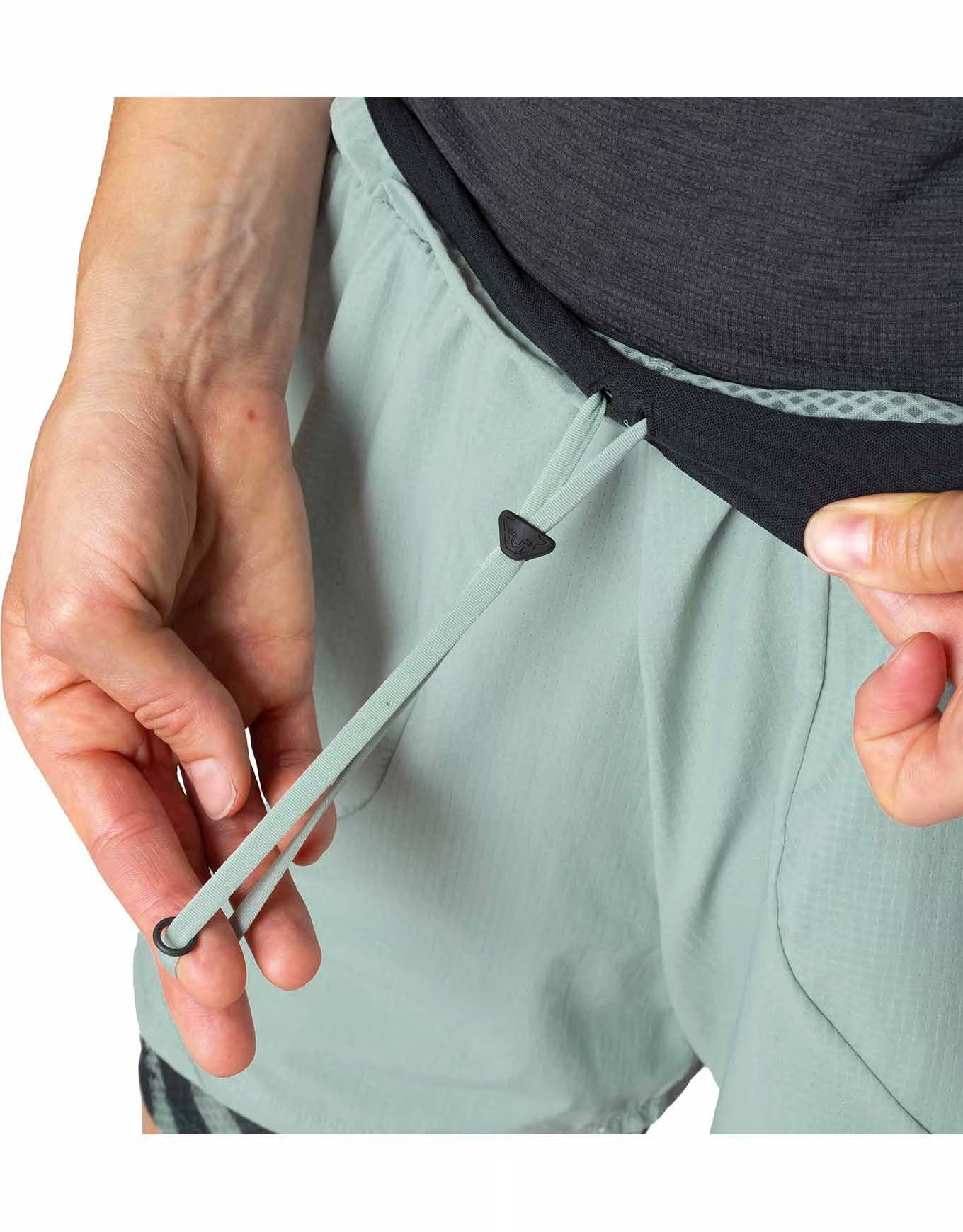 Dynafit Trail 2in1 Short W jadelite – Damen Trailrunning-Shorts mit Innenhose