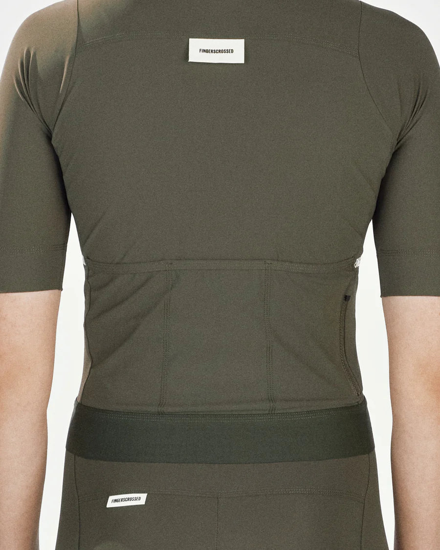 FINGERSCROSSED #Road Jersey Olive – Herren Radtrikot - Pöllner Sports