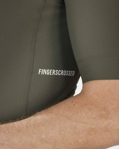 FINGERSCROSSED #Road Jersey Olive – Herren Radtrikot - Pöllner Sports