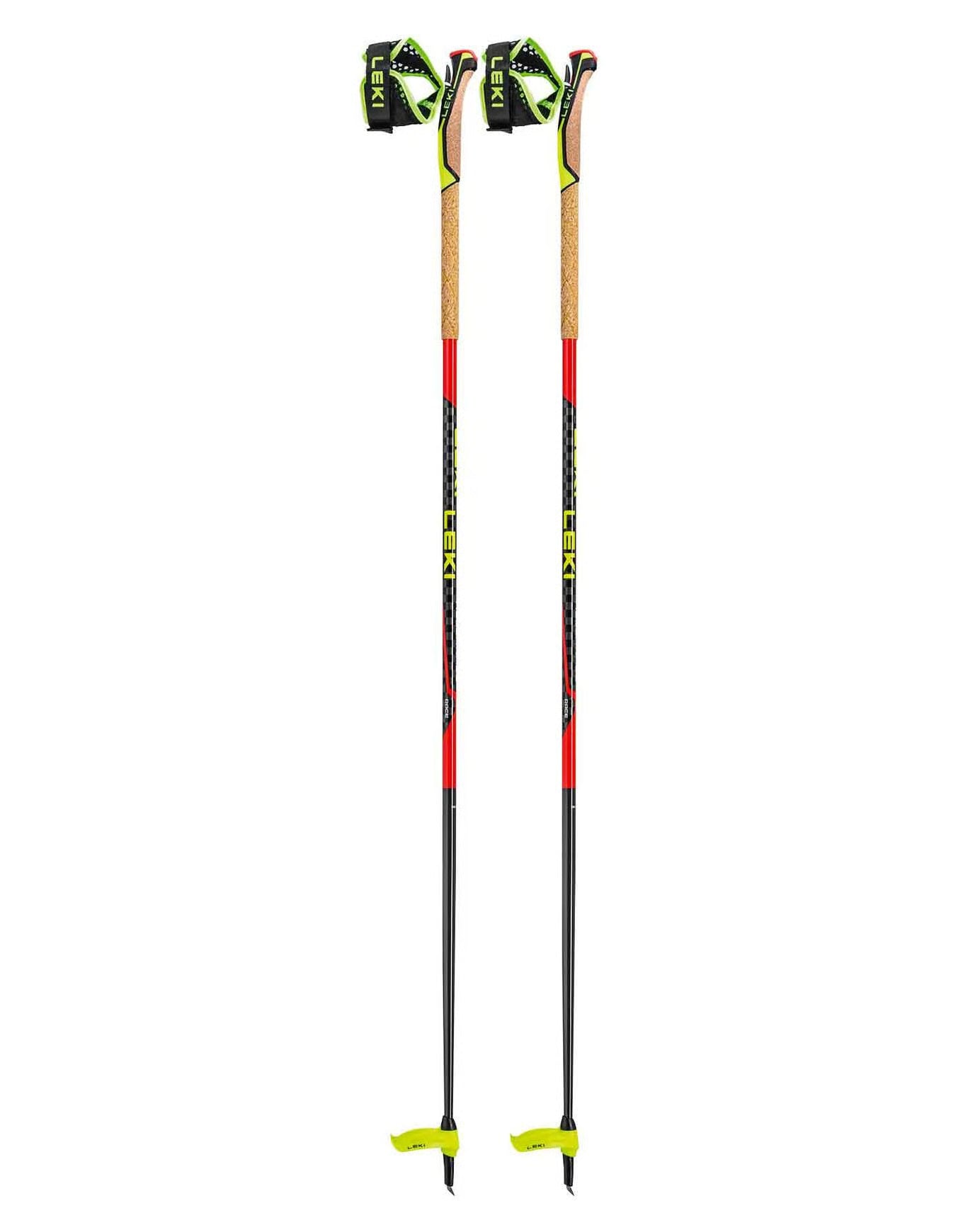 Leki Mezza Race Skitourenstöcke bright red-black-neonyellow – Ultraleicht & Robust