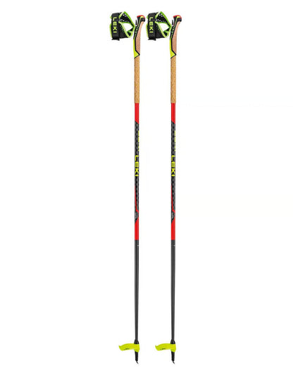 Leki Mezza Race Skitourenstöcke bright red-black-neonyellow – Ultraleicht & Robust