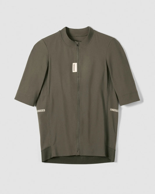 FINGERSCROSSED #Road Jersey Olive – Herren Radtrikot - Pöllner Sports