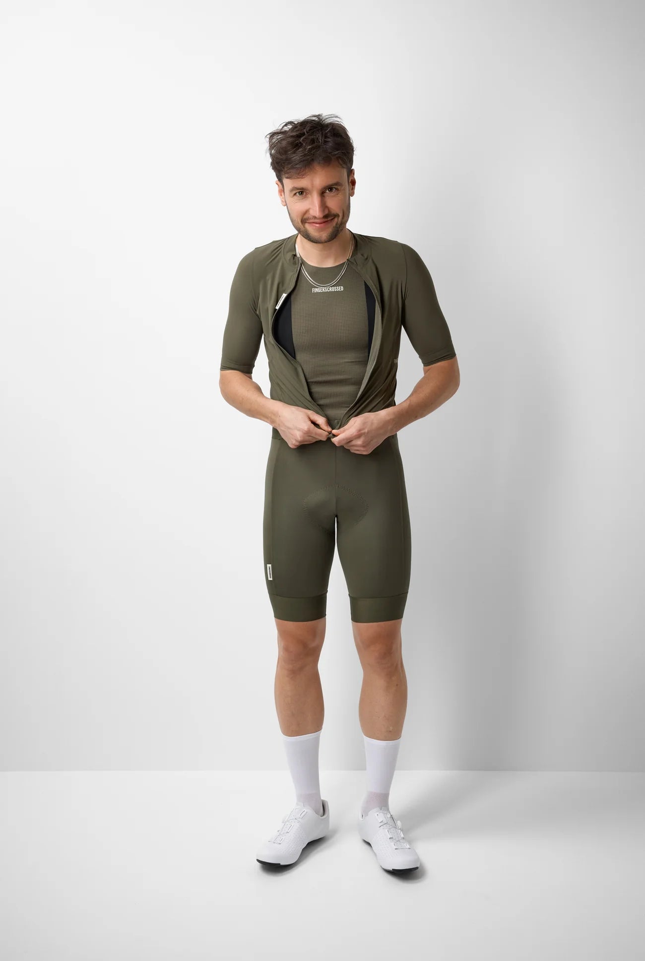 FINGERSCROSSED #Road Jersey Olive – Herren Radtrikot - Pöllner Sports