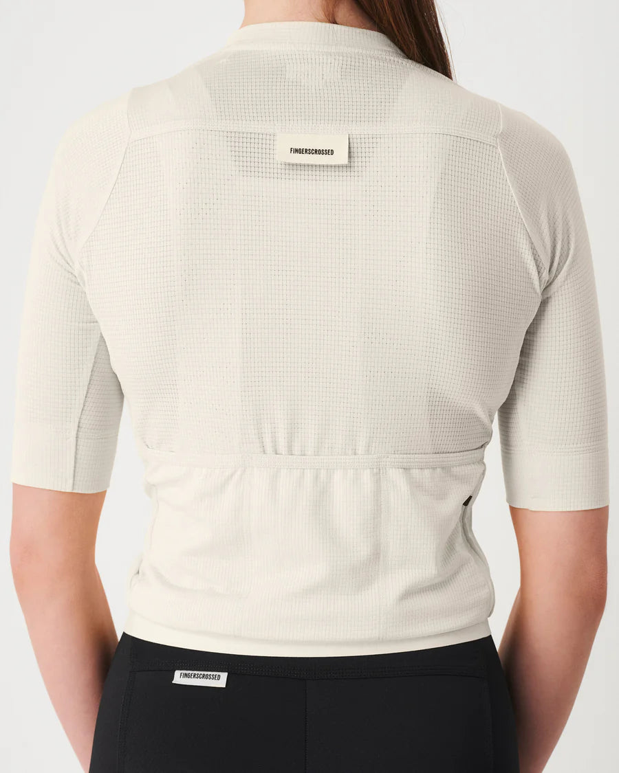 FINGERSCROSSED #Road Jersey Super Light antique cream – Damen Radtrikot - Pöllner Sports