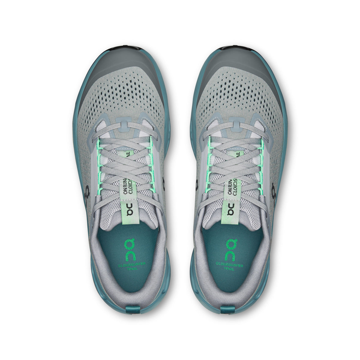 On Cloudsurfer Trail 2 Platinum/Tide – Herren Trailrunning-Schuh