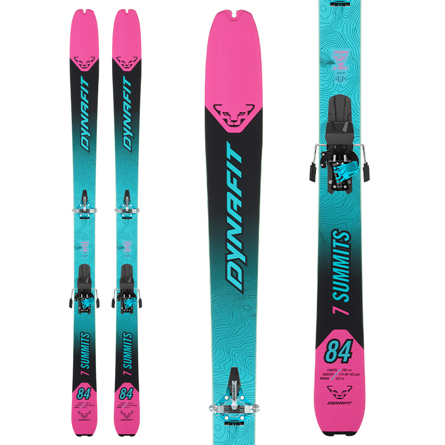 Dynafit Seven Summits+ Ski Set Flamingo/Reef | Komplettes Tourenski-Set