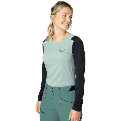 Dynafit Transalper L/S Tee W Jadelite – Damen Langarm-Outdoorshirt atmungsaktiv