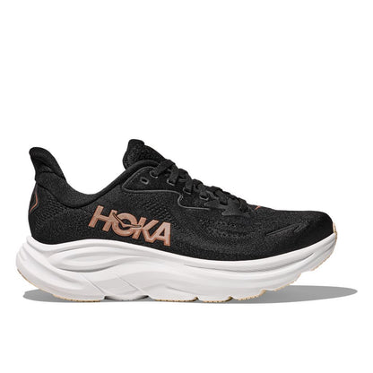 HOKA Clifton 10 Damen Laufschuh Black/Rose Gold – Max-Dämpfung & Stabilität - Pöllner Sports